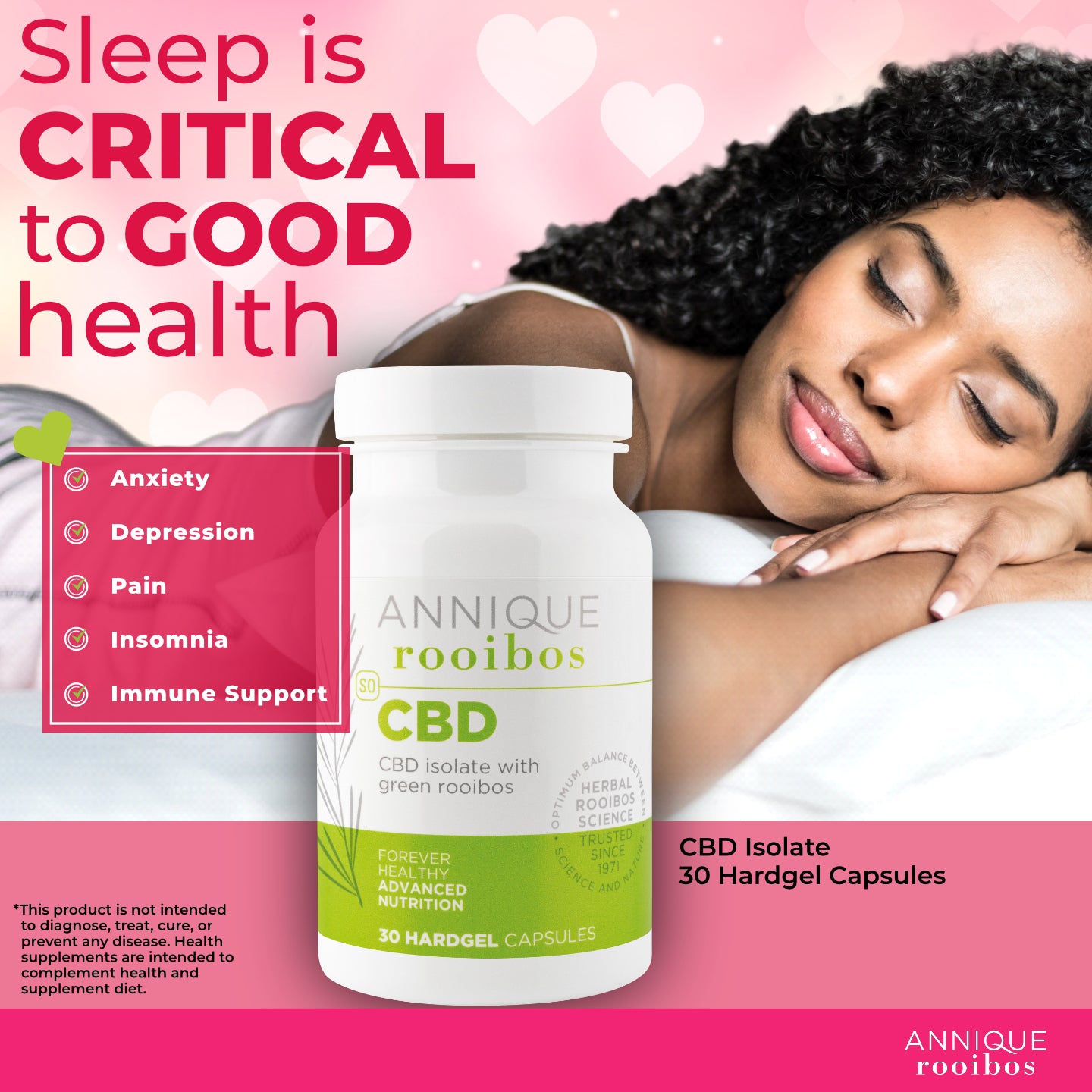 CBD Isolate and Green Rooibos – 30 Hardgel Capsules