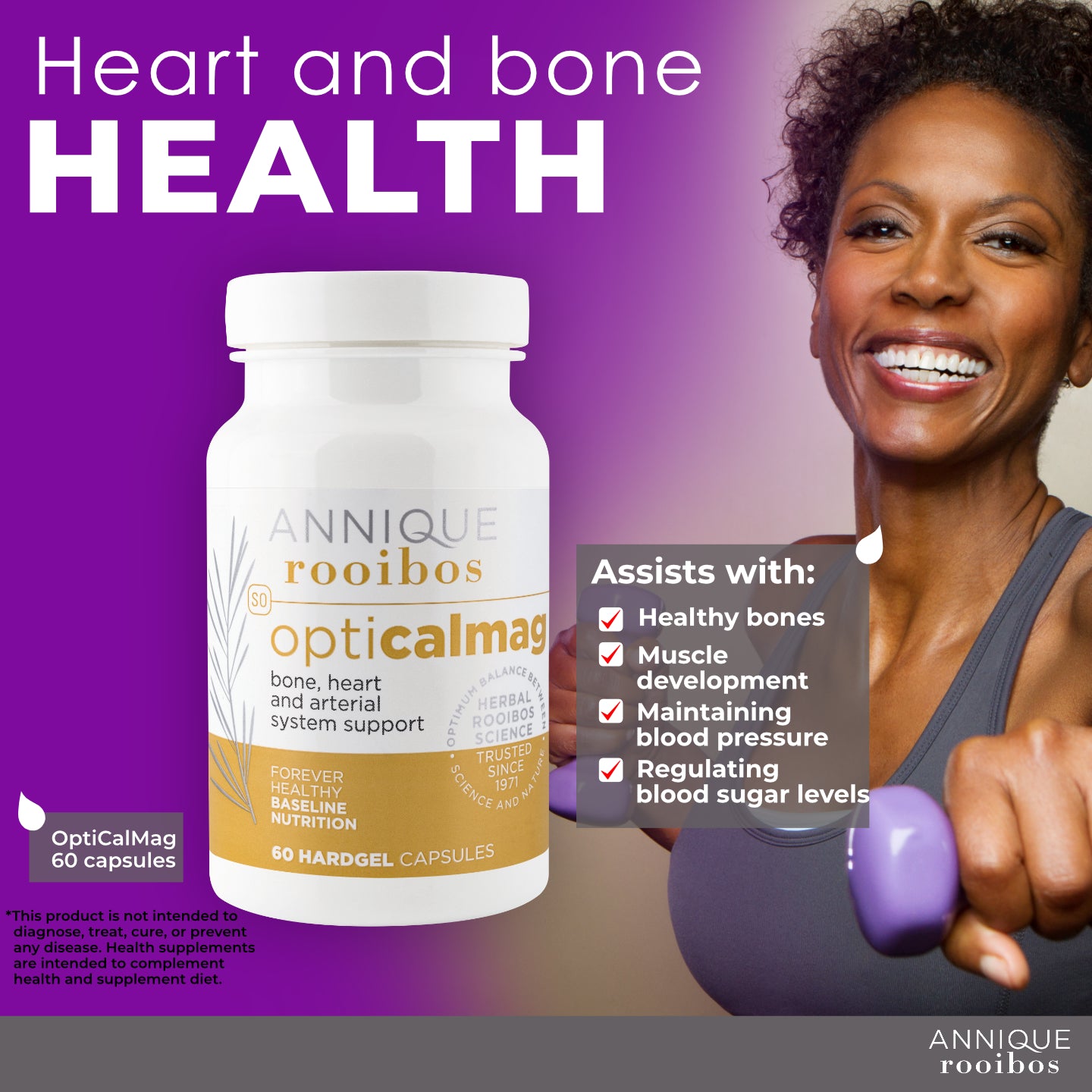 OptiCalMag: For bone, heart and arterial system support – 60 Capsules