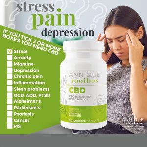 CBD Isolate and Green Rooibos – 30 Hardgel Capsules
